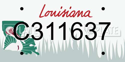 C311637 Louisiana License Plate