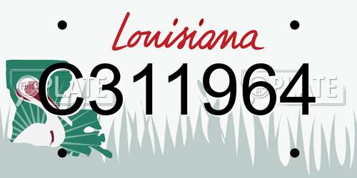 C311964 Louisiana License Plate