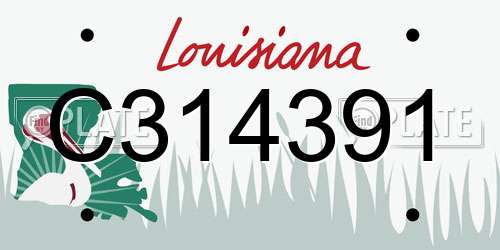 C314391 Louisiana License Plate