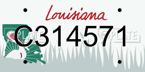 C314571 Louisiana License Plate