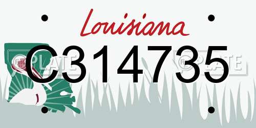 C314735 Louisiana License Plate