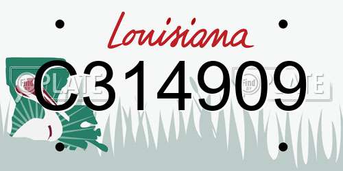 C314909 Louisiana License Plate
