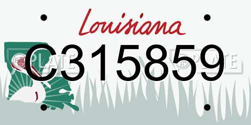 C315859 Louisiana License Plate