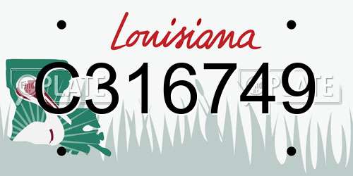 C316749 Louisiana License Plate
