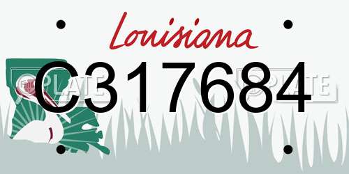 C317684 Louisiana License Plate
