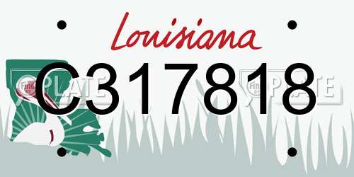 C317818 Louisiana License Plate