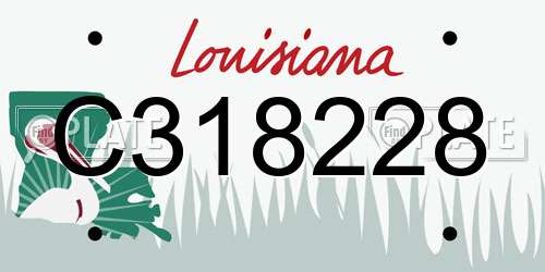C318228 Louisiana License Plate