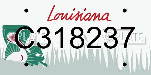 C318237 Louisiana License Plate