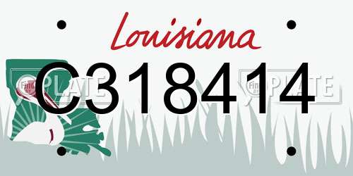 C318414 Louisiana License Plate