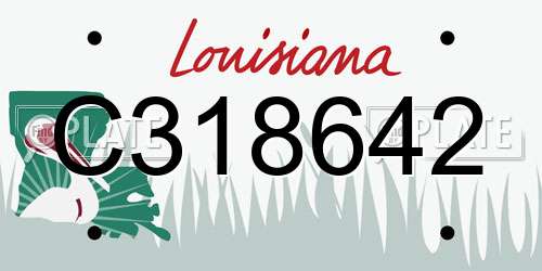 C318642 Louisiana License Plate