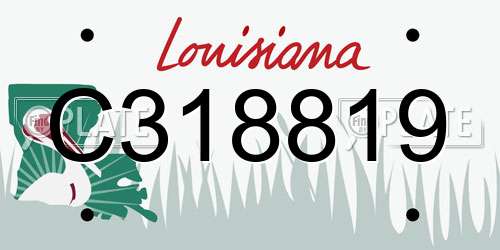 C318819 Louisiana License Plate