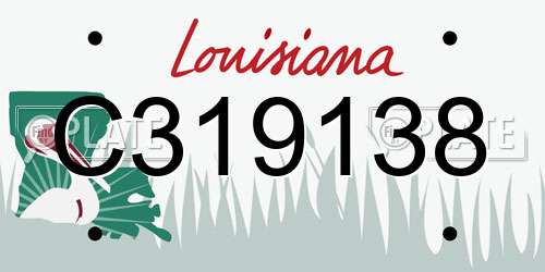 C319138 Louisiana License Plate