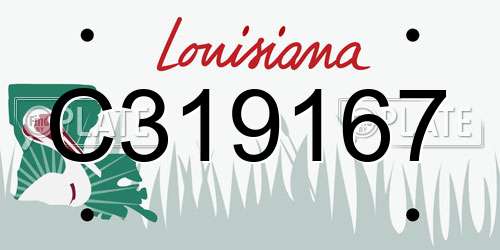 C319167 Louisiana License Plate