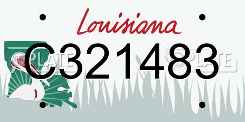 C321483 Louisiana License Plate