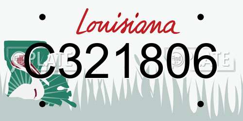 C321806 Louisiana License Plate