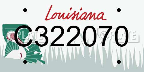 C322070 Louisiana License Plate