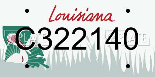 C322140 Louisiana License Plate