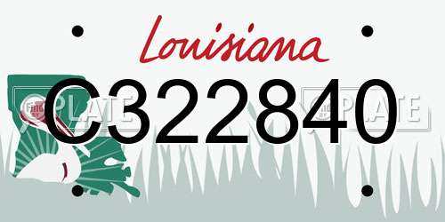 C322840 Louisiana License Plate