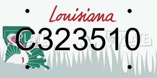 C323510 Louisiana License Plate