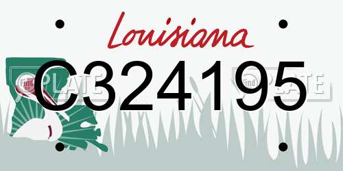 C324195 Louisiana License Plate