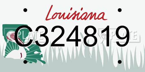 C324819 Louisiana License Plate