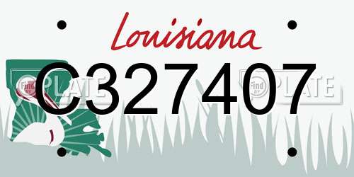 C327407 Louisiana License Plate