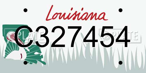 C327454 Louisiana License Plate