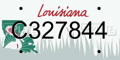 C327844 Louisiana License Plate