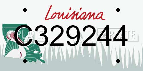 C329244 Louisiana License Plate