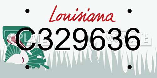 C329636 Louisiana License Plate