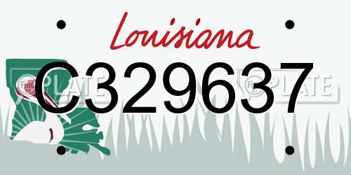 C329637 Louisiana License Plate