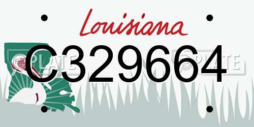 C329664 Louisiana License Plate