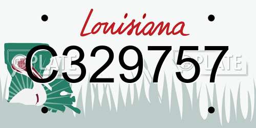 C329757 Louisiana License Plate