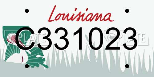C331023 Louisiana License Plate