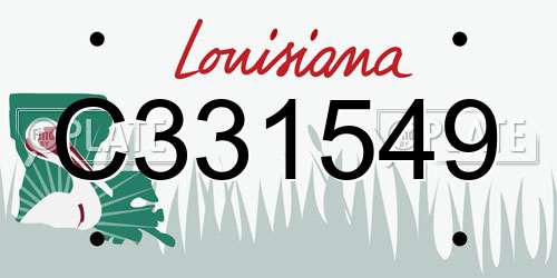 C331549 Louisiana License Plate