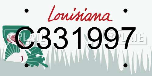 C331997 Louisiana License Plate