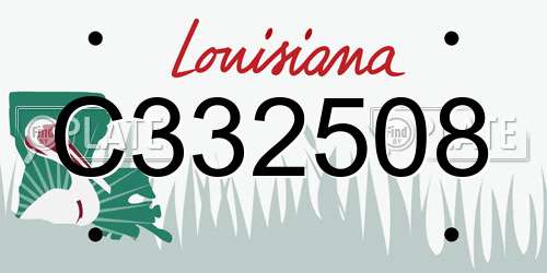 C332508 Louisiana License Plate