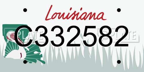C332582 Louisiana License Plate