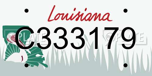 C333179 Louisiana License Plate