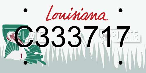 C333717 Louisiana License Plate