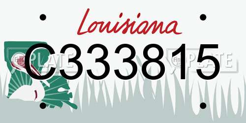 C333815 Louisiana License Plate