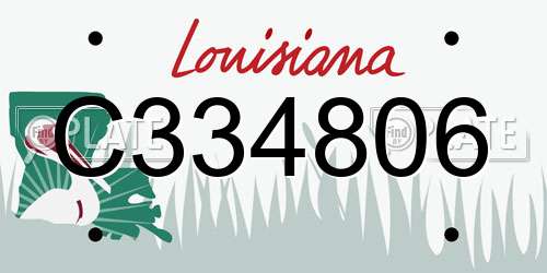 C334806 Louisiana License Plate