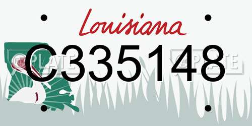 C335148 Louisiana License Plate