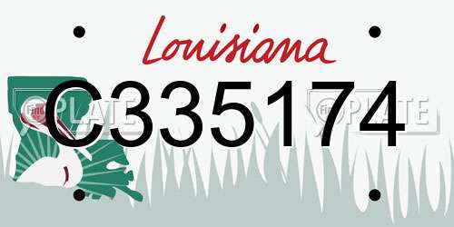 C335174 Louisiana License Plate