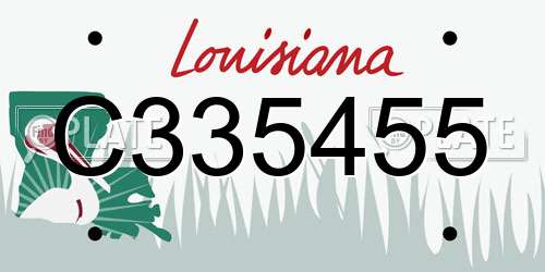 C335455 Louisiana License Plate