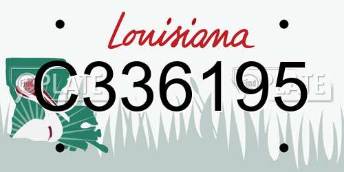 C336195 Louisiana License Plate