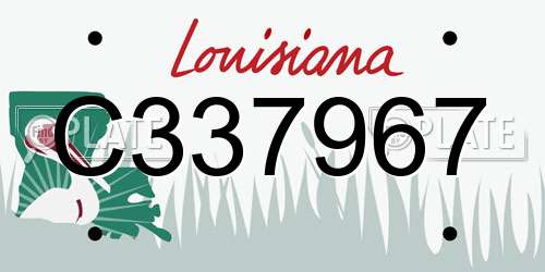 C337967 Louisiana License Plate
