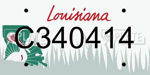 C340414 Louisiana License Plate