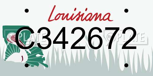 C342672 Louisiana License Plate