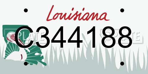 C344188 Louisiana License Plate
